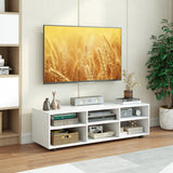 NNECW 45.5 Inches TV Stand with 3 Storage Cabinet & 5 Height Adjustable Shelves