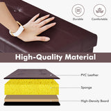 NNECW Tufted Faux Leather Folding Storage Ottoman Bench