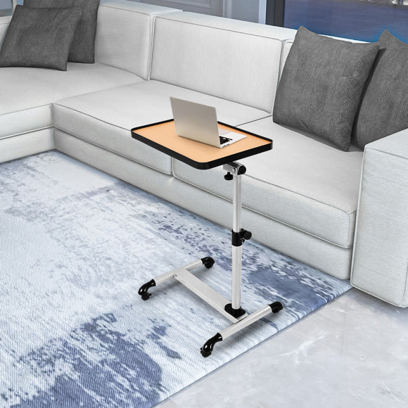 NNECW Metal Side Table with Wheels for Office/Home