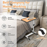 NNECW Metal Side Table with Wheels for Office/Home