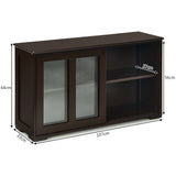 NNECW Kitchen Storage Sideboard with Adjustable Shelf for Home Kitchen-Coffee