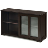 NNECW Kitchen Storage Sideboard with Adjustable Shelf for Home Kitchen-Coffee