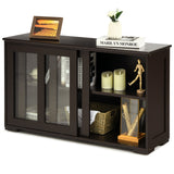 NNECW Kitchen Storage Sideboard with Adjustable Shelf for Home Kitchen-Coffee
