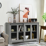 NNECW Kitchen Storage Sideboard with Adjustable Shelf for Home Kitchen-Grey