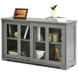 NNECW Kitchen Storage Sideboard with Adjustable Shelf for Home Kitchen-Grey
