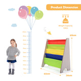 NNECW Childrens Bookshelf with 4 Storage Compartments