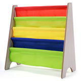 NNECW Childrens Bookshelf with 4 Storage Compartments