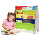 NNECW Childrens Bookshelf with 4 Storage Compartments