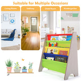 NNECW Childrens Bookshelf with 4 Storage Compartments