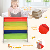 NNECW Childrens Bookshelf with 4 Storage Compartments