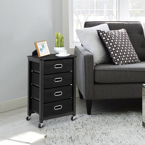 NNECW Heavy Duty Rolling File Cabinet with 4 Drawers