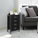 NNECW Heavy Duty Rolling File Cabinet with 4 Drawers