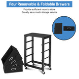 NNECW Heavy Duty Rolling File Cabinet with 4 Drawers