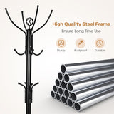 NNECW Modern 12 Hook Coat Rack with Steel Frame for Entryway