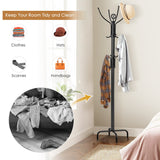 NNECW Modern 12 Hook Coat Rack with Steel Frame for Entryway