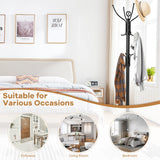 NNECW Modern 12 Hook Coat Rack with Steel Frame for Entryway