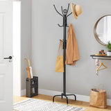 NNECW Modern 12 Hook Coat Rack with Steel Frame for Entryway