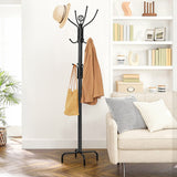 NNECW Modern 12 Hook Coat Rack with Steel Frame for Entryway