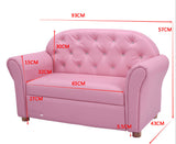 NNECW Armrest Sofa Chair with PVC Leather for Children