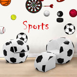 NNECW Football Shaped Children Leisure Armchair and Ottoman Combination