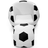 NNECW Football Shaped Children Leisure Armchair and Ottoman Combination