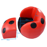 NNECW Ladybug Shaped Children Leisure ArmChair with waterproof PVC fabric for Children