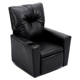 NNECW Adjustable Kids Lounge with Armrest and High Backrest-Black