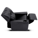 NNECW Adjustable Kids Lounge with Armrest and High Backrest-Black