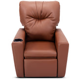 NNECW Adjustable Kids Lounge with Armrest and High Backrest-Brown