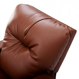 NNECW Adjustable Kids Lounge with Armrest and High Backrest-Brown