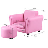 NNECW Ergonomic Sofa with Footstool for Baby or Children-Pink