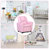 NNECW Children Recliner Chair with Ergonomic Armrest-Pink