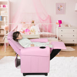 NNECW Children Recliner Chair with Ergonomic Armrest-Pink