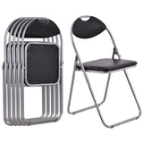 NNECW Set of 6 Folding Chair with Padded Seat and Stable U-shaped Frame for Office/Party/Conference/Dining Room