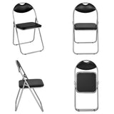 NNECW Set of 6 Folding Chair with Padded Seat and Stable U-shaped Frame for Office/Party/Conference/Dining Room