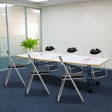 NNECW Set of 6 Folding Chair with Padded Seat and Stable U-shaped Frame for Office/Party/Conference/Dining Room
