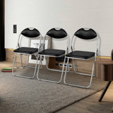 NNECW Set of 6 Folding Chair with Padded Seat and Stable U-shaped Frame for Office/Party/Conference/Dining Room