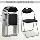 NNECW Set of 6 Folding Chair with Padded Seat and Stable U-shaped Frame for Office/Party/Conference/Dining Room