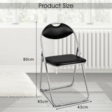NNECW Set of 6 Folding Chair with Padded Seat and Stable U-shaped Frame for Office/Party/Conference/Dining Room