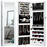 NNECW Lockable Jewelry Cabinet with 2 LED Lights for Daily Makeup