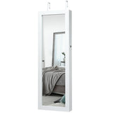 NNECW Lockable Jewelry Cabinet with 2 LED Lights for Daily Makeup