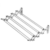 NNECW Wall-mounted Stainless Steel Expandable Drying Rack with 8 Rods