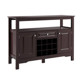 NNECW Modern Dining Buffet Cabinet with Wine Rack &amp 2 Cabinets &amp Drawer-Coffee