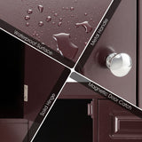 NNECW Modern Dining Buffet Cabinet with Wine Rack &amp 2 Cabinets &amp Drawer-Coffee