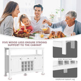NNECW Modern Dining Buffet Cabinet with Wine Rack &amp 2 Cabinets &amp Drawer-White