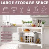 NNECW Modern Dining Buffet Cabinet with Wine Rack &amp 2 Cabinets &amp Drawer-White