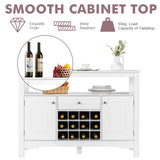 NNECW Modern Dining Buffet Cabinet with Wine Rack &amp 2 Cabinets &amp Drawer-White