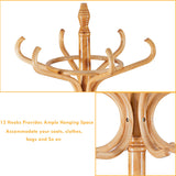 NNECW Free-standing Jacket Stand with Umbrella for Living Room-Natural