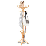 NNECW Free-standing Jacket Stand with Umbrella for Living Room-Natural