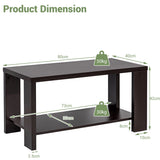 NNECW Coffee Table with Open Storage Shelf